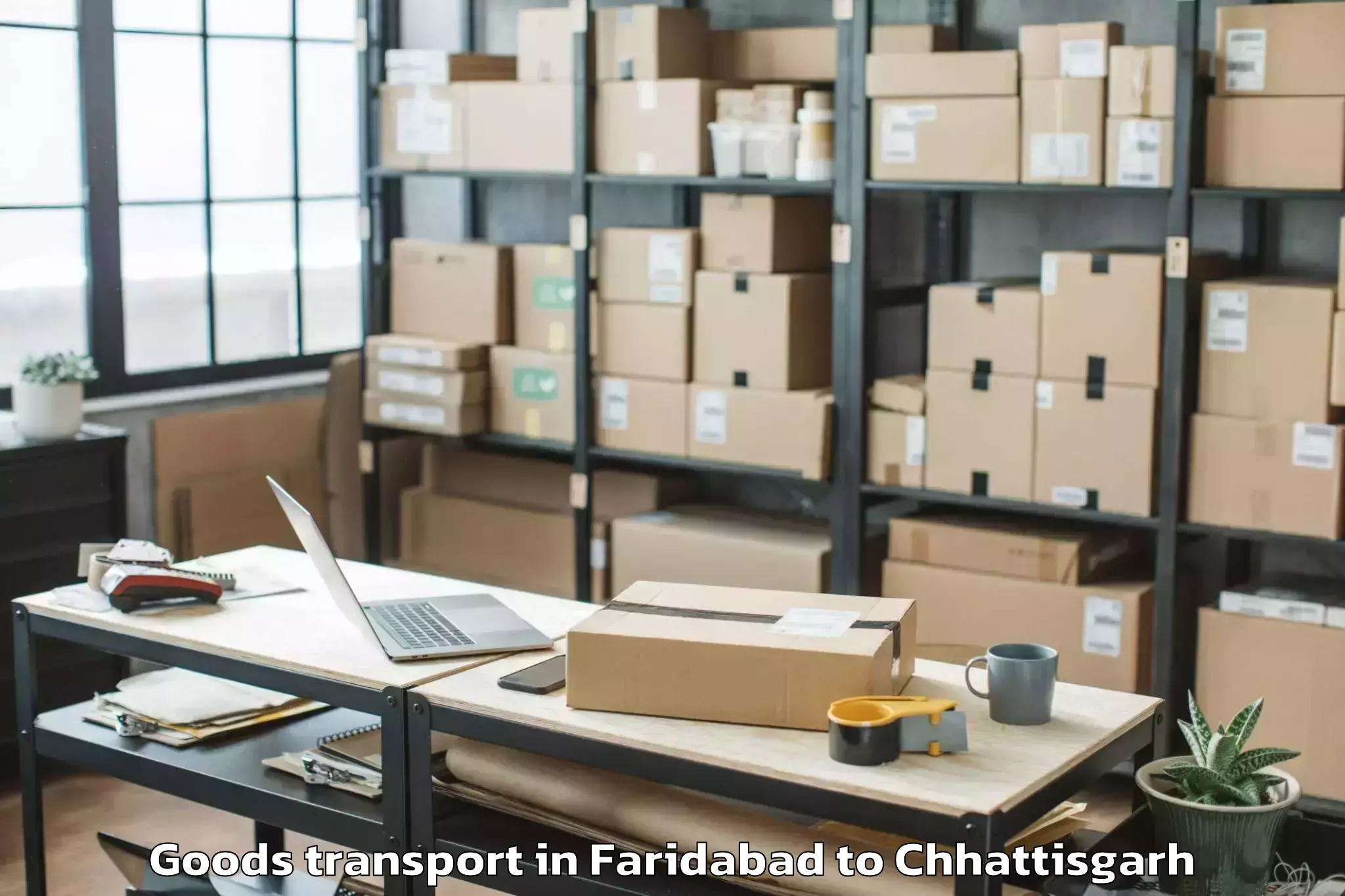 Quality Faridabad to Gharghoda Goods Transport